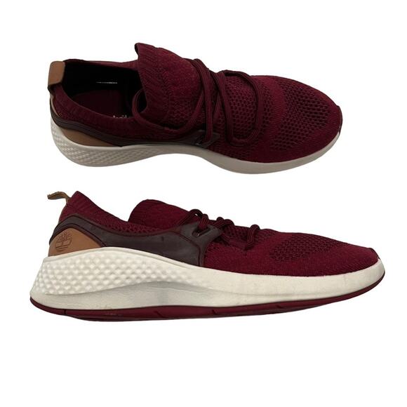 TIMBERLAND Aerocore Energy Flyroam  Knit Burgundy Athletic Sneakers Women's 7 - Picture 1 of 8